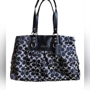 Coach Black and Gray Shoulder Bag